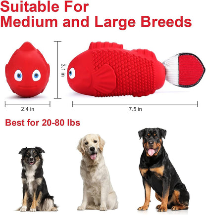 Dog Chew Toys for Aggressive Chewers, Squeaky Dog Toys, Almost Indestructible Dog Toys for Aggressive Chewers, Durable Dog Toys for Medium Large Breed Dogs, Tough Dog Toys